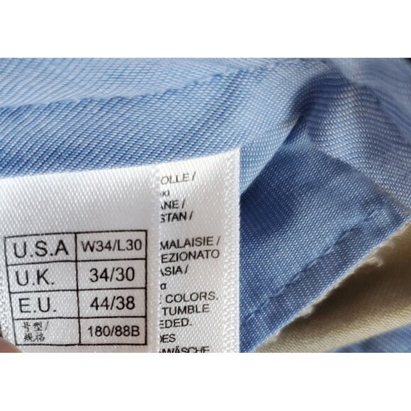 Brooks Brothers Lightweight Advantage Chino Milano Pants Khaki Slim Fit 34/30 - Picture 5 of 6